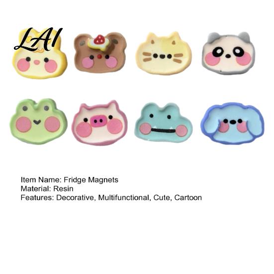Decorative Resin Fridge Stickers 8Pcs Cartoon Animal Magnets Cute Magnetic Decorations for Refrigerator Whiteboard And Office Creative Ornaments