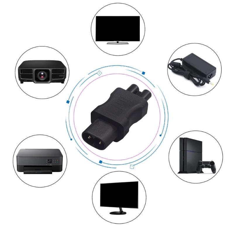 IEC320 C8 auf C5 Konvertierungsstecker Elektrische USV Wechselstrom Steckdosenadapter Stecker C8 Stecker auf C5 Buchse