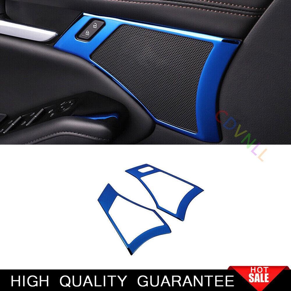 For Mazda 3 Axela 2020-2021 Blue Titanium Inner Door Speaker Frame Cover Trim 2*