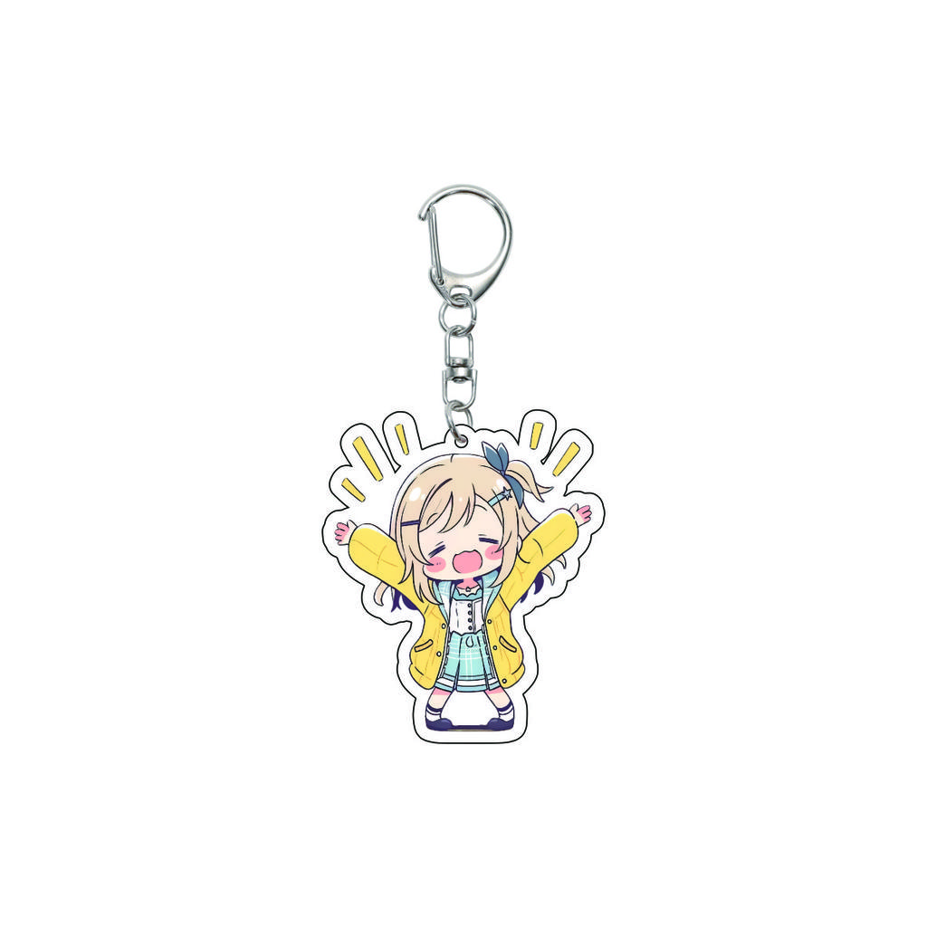 55MM Anime banG Dream Keychain Toyama Kasumi/Saya Yamabuki/Hanazono Tae Key Chain Acrylic Model Plate Christmas Gifts