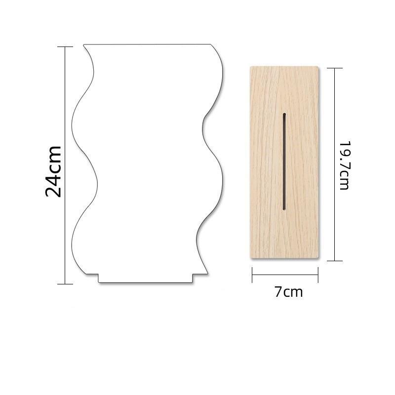 Irregular Acrylic Concave Makeup Mirror - Decorative Photo Prop