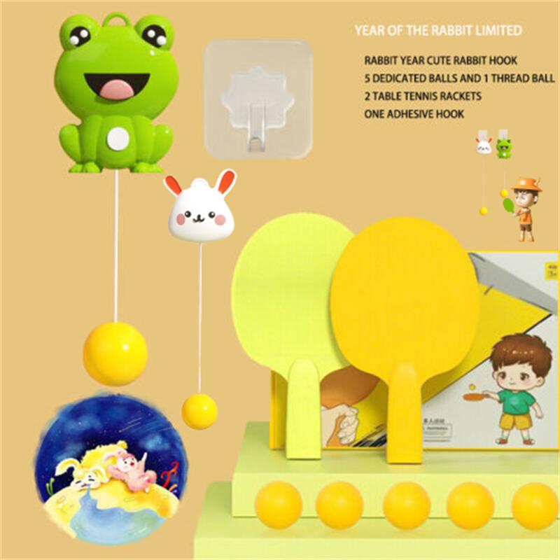 Table Indoor Hanging Tennis Trainer With Racket And Balls Portable Exerciser Toy