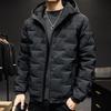 Giacca in cotone caldo autunno e inverno da uomo nuova Giacca antivento con cerniera e cappuccio alla moda Giacca da uomo casual in cotone addensato da neve Taglie forti S-5XL