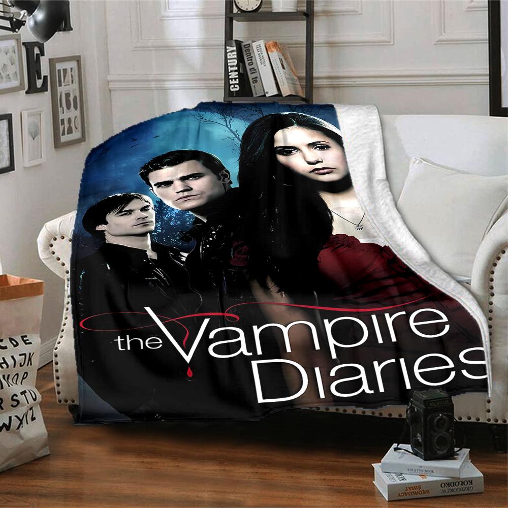 1pc The Vampire Diaries1 Blanket, Gift, for Men and Women, Soft Blanket, Good for Sofa Bed Couch Travel, Lightweight Flannel Blanket
