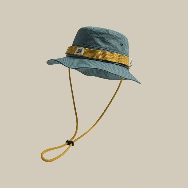 Cappello a secchiello unisex stile workwear giapponese, color-block, ad asciugatura rapida, per uomo e donna, estivo, per esterni, escursionismo, pesca, protezione solare