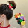 Korean Style Strawberry Ponytail Holder Pineapple Woven Scrunchies Fruit Hair Rope  Streetwear