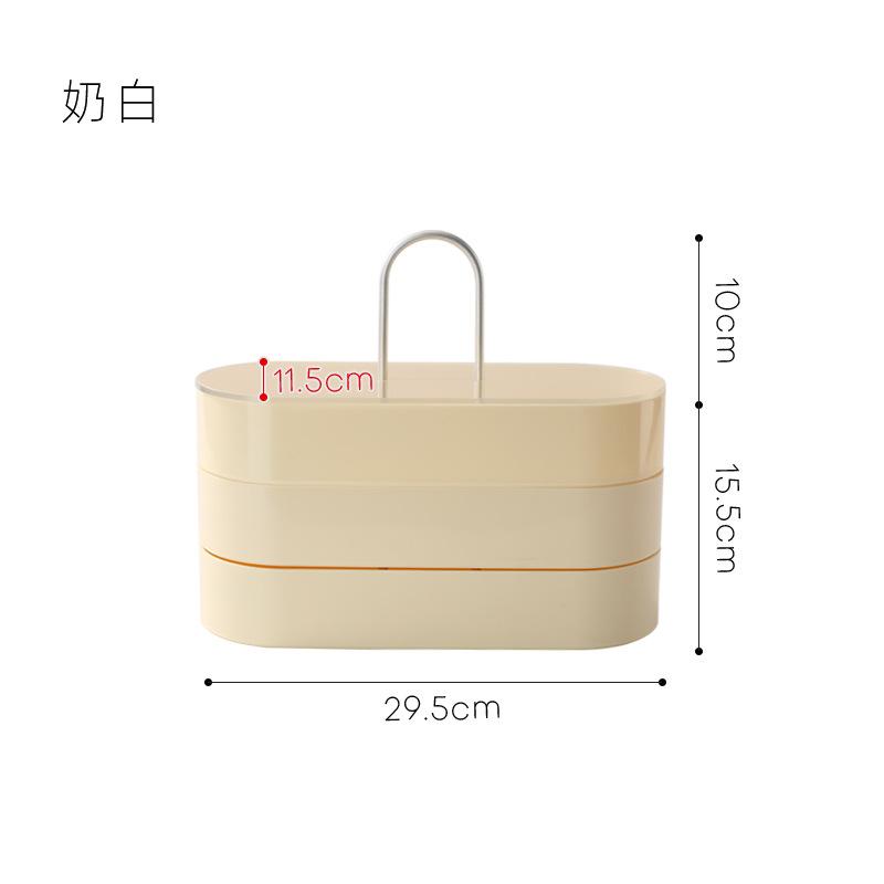 

Nordic Ins Multi Layer Storage Box Living Room Desktop Three Layer Simple Storage Bucket Lipstick And Jewelry Organization