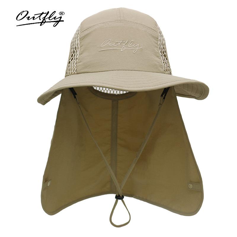 Spring and Summer New Neck Protection Integrated Bucket Hat Men's Outdoor Sports Visor Fishing Mountaineering Casual Shawl Hat