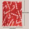 Christmas Candy Cane Pattern Throw Blanket, Festive Home Decor Blanket