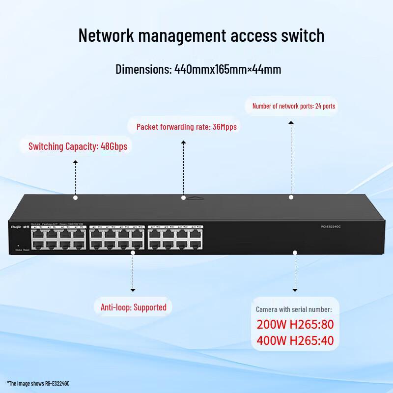 

Ruijie RG-ES224GC 24-Port Full Gigabit Layer 2 Managed Switch