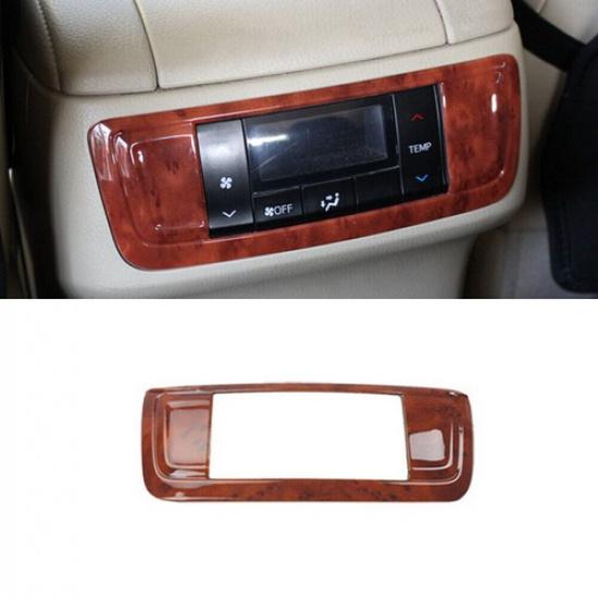 For Toyota Highlander Rear Air Outlet Vent Cover Decor 2015-2018 ABS Brown Wood
