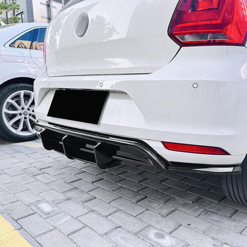 For VW Polo MK5 6R 2009-2014 Car Rear Bumper Lip Spoiler Tail Lower Guard Styling Splitter Decoration Cover Auto Accessories