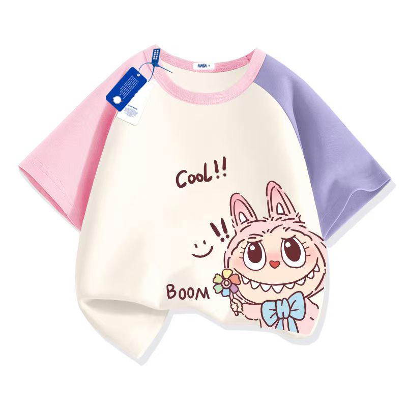 Kawaii LABUBU Anime 3D-Druck Cartoon Anime Kinder T-Shirt Sommer Kurzarm T-Shirt Mädchen Junge T-Shirt Tops