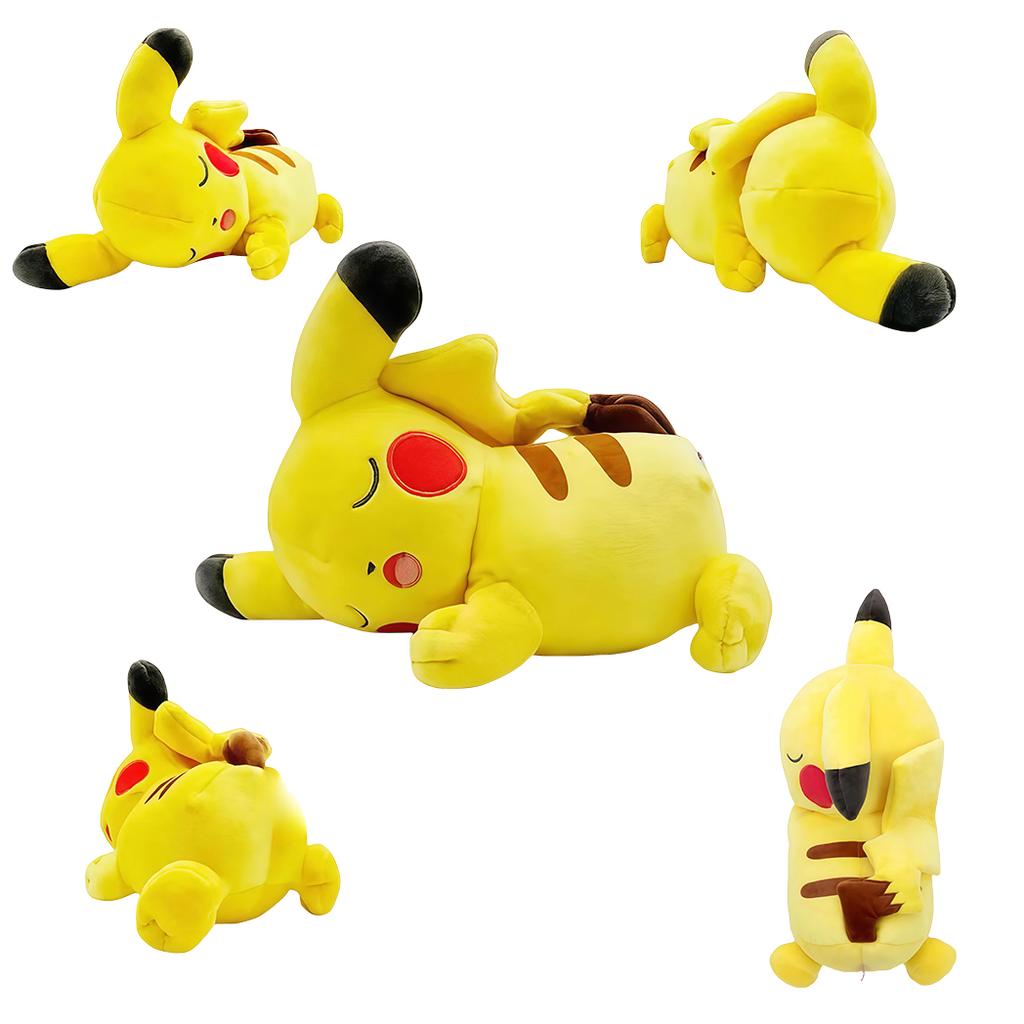 20CM Pokémon Plush Toys Sleeping Position Pikachu Eevee Squirtle Bulbasaur Anime Character Doll Child Birthday Christmas Gifts
