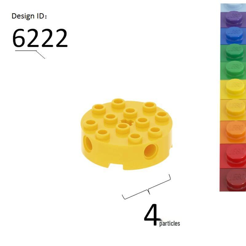 Compatible 6222 Axle Hole Cylinder Brick for Lego MOC, Small Particle Building Block
