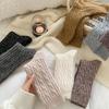 Cotton Knitting Women Socks Fashion Harajuku Retro Lady Girls Plush Thick Long Socks Autumn Winter Solid Color Casual Keep Warm