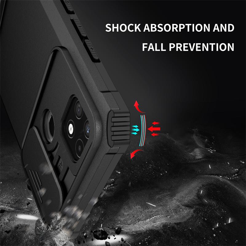 For OPPO Realme C21 Case Slide Camera Protection Phone Case For Realme C21Y C25Y Kickstand Shockproof Armor Holder Back Cover
