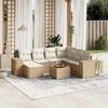 VidaXL Garden Lounge Set with Cushions 8 Pcs, Patio Sofas, Patio Furniture Set, Outdoor Furniture, Beige 3257892