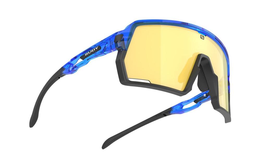 Rudy Project Kelion Sports Crystal Blue Sunglasses, Gloss/Multi-Laser Yellow, SP850577-0000