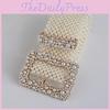 Artificial Pearl Waist Chain With Square Needle Buckle Design For Wear Daily