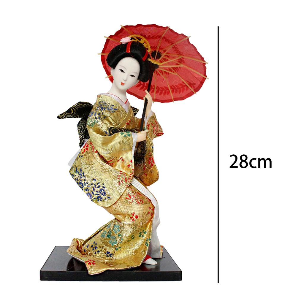 Figurine Kimono Doll Shape Decor Creative Japanese Doll Tabletop Decor Japanese Style Doll Desktop Ornament House Decoration