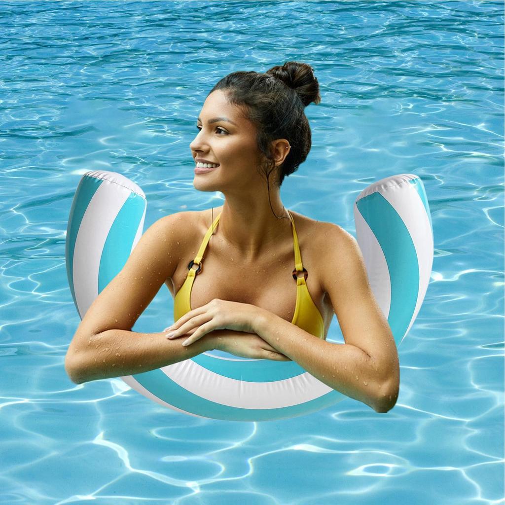 Summer Pool Floats Inflatable Curved Swim Floats PVC Beach Toy for Home Pools Garden Pools and Outdoor Pools