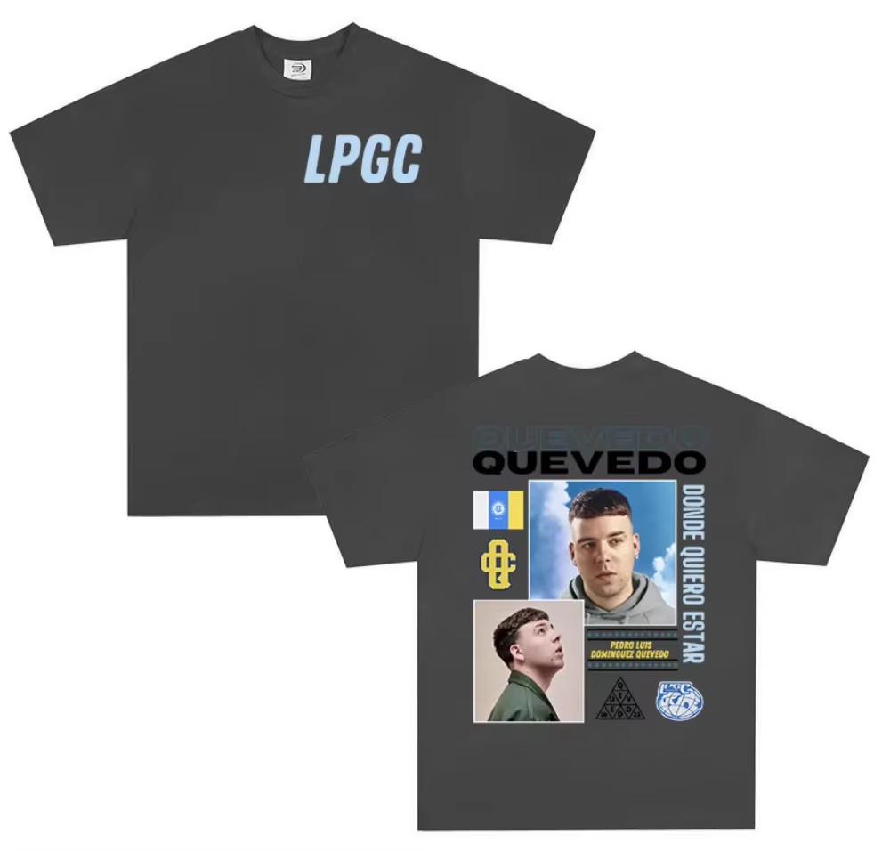 

Rapper QUEVEDO Tour 2026 Graphic T Shirts Mens Retro High Quality Fashion Tshirts Hip Hop Punk Male pure Cotton Top Streetwear 4XL