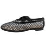 Fashion One-line Belt Mesh Woven Hollowed-out Baotou Semi-drag Women's Shoes Summer New Flat-soled Fisherman's Shoes