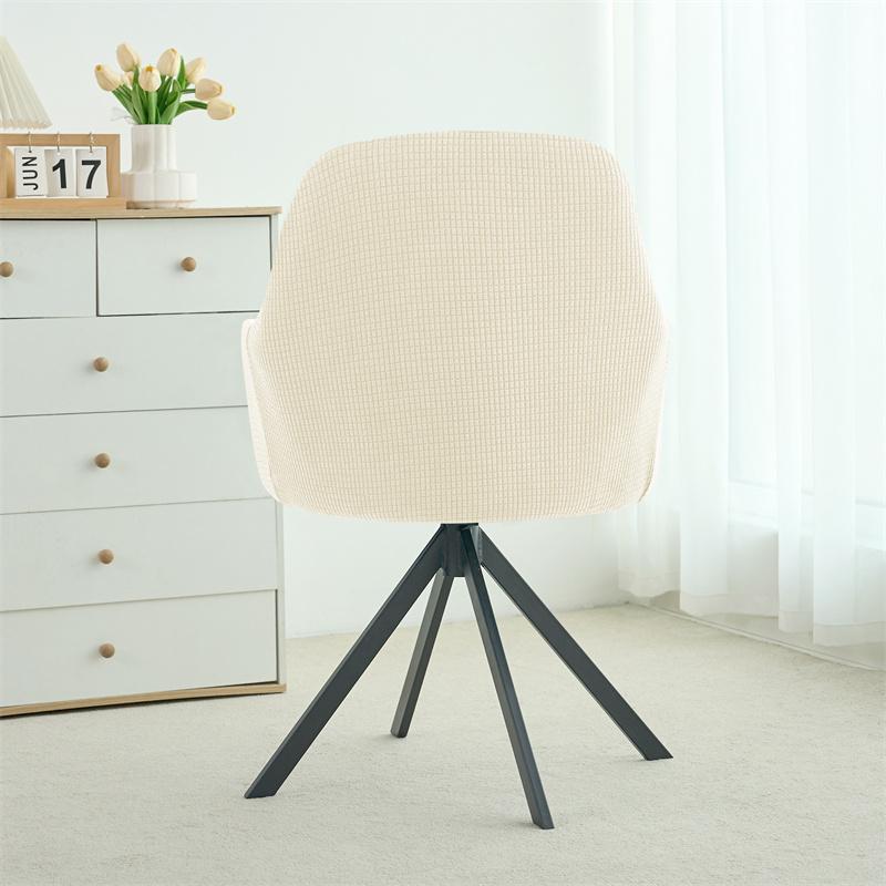 1/2pcs Polar Fleece High Arm Chair Cover Solid Elastic Rotating Chair Cover High Sloping Office Seat Slipcover for Home Hotel