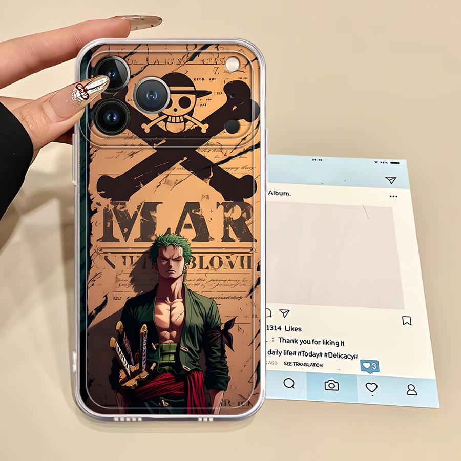 Soft Phone Cover Case for iPhone 17 Pro Max 12 Mini Air 16 13 Pro 14 Plus 15 XS Max 11 XR 7 8 One Piece Luffy