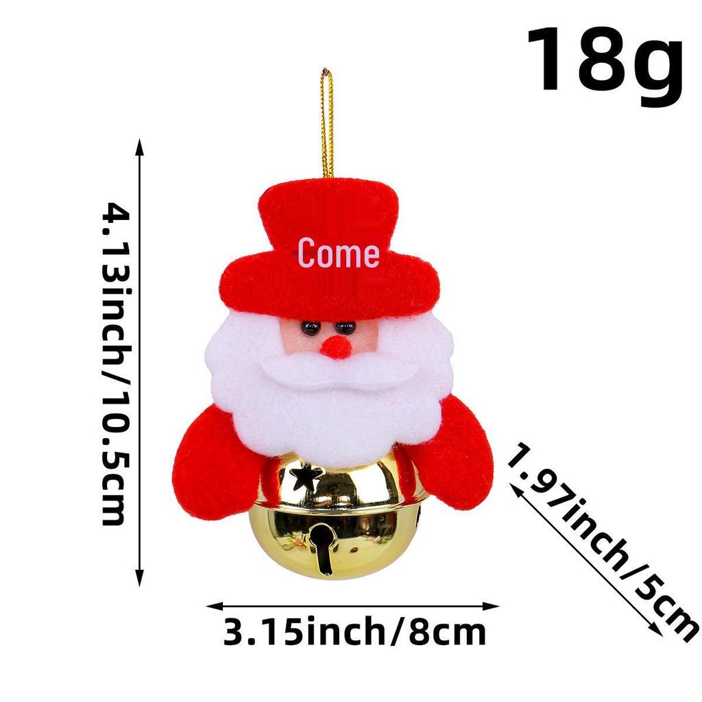 Santa Claus Doll Christmas Tree Ornaments with Bell - Festive Decor & Small Gifts