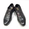 Vintage 80s Florsheim Leather Cap Toe Oxford Shoes Red Black 9D 27.0-27.5(USED)
