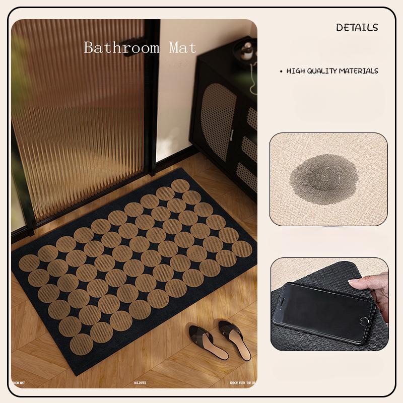 High-end Retro Printed Carpet Diatomaceous Earth Mat Bathroom Mat Water Absorbent Quick-drying Non-slip Mat