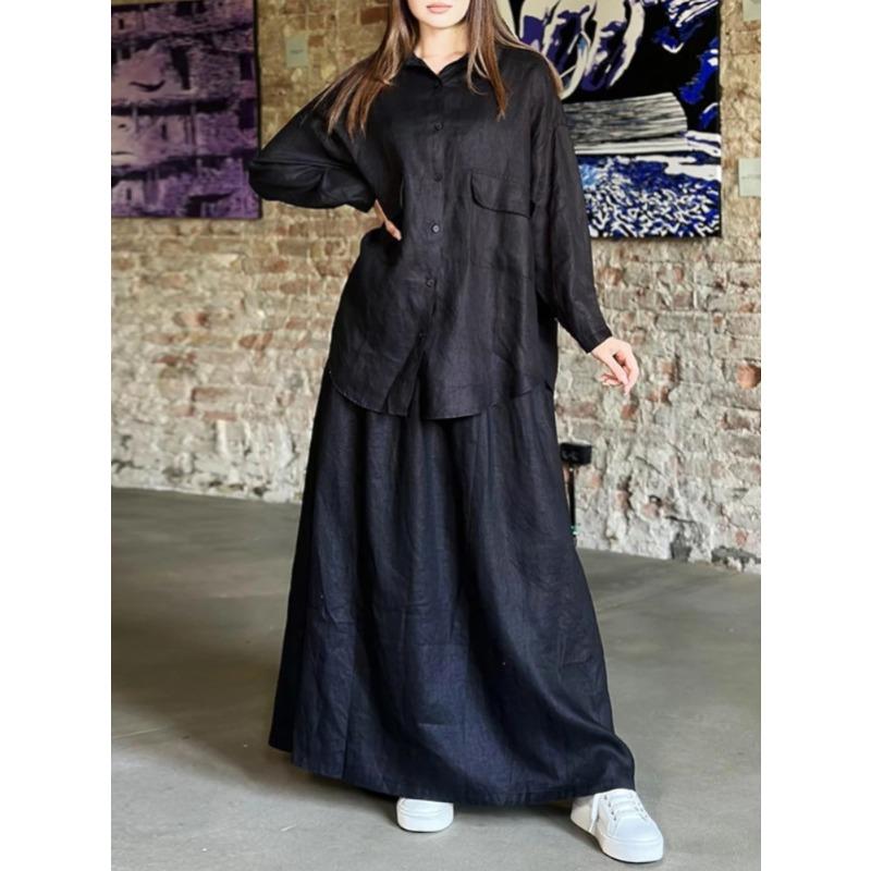 IHUASU Kadın Moda Günlük Sonbahar Kış Uzun Kollu POLO Yaka Pantolon Takımları