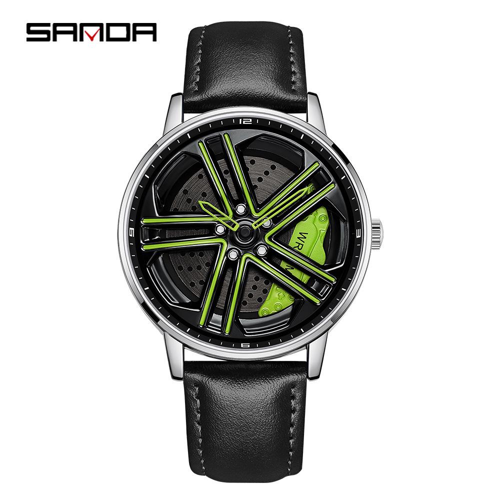 Sanda Meilleure Vente 1088 Montre pour Adolescent: Personnalisé, Cadran Rotatif 3D, Tendance, Quartz Étanche.
