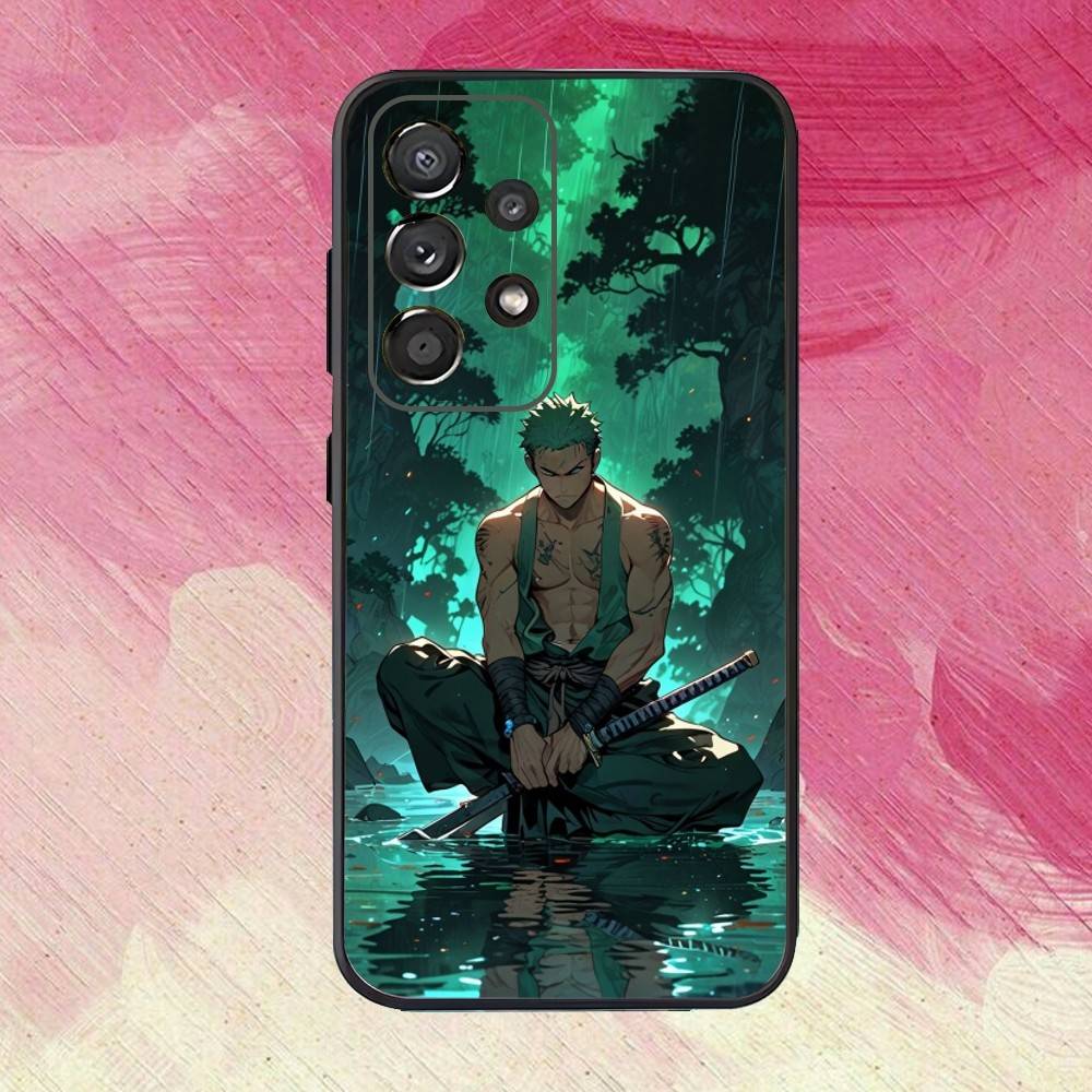 Anime One P-Pieces Z-Zoro Phone Case For Samsung S25,S24,S21,S22,S23,S30,Ultra,S20,Plus,Fe,Lite,Note,10,9,5G Black Cover