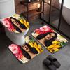 Lana Del Rey (33)Flannel Toilet 3 Piece Set Soft Bathroom Rug Non-Slip Toilet Seat Cover Bathroom Home Decor