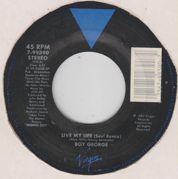 

7inch Record BOY GEORGE Live My Life 799390 Virgin 1987 US Dance Electronica Used
