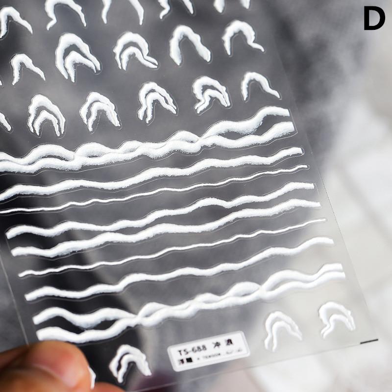 

Наклейка Нейл-арт Серия Морская История Волна 3D Гравированный Декор Ногти Вода Облако Наклейки Украшения DIY Наклейки Дизайн Япония Корея