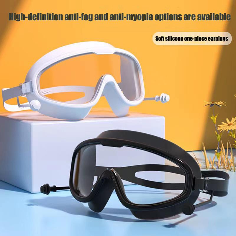 2025 Large Frame Swimming Goggles For Adults Kids High Quality Antifog Swim Glasses Waterproof Multi-Color To Choose