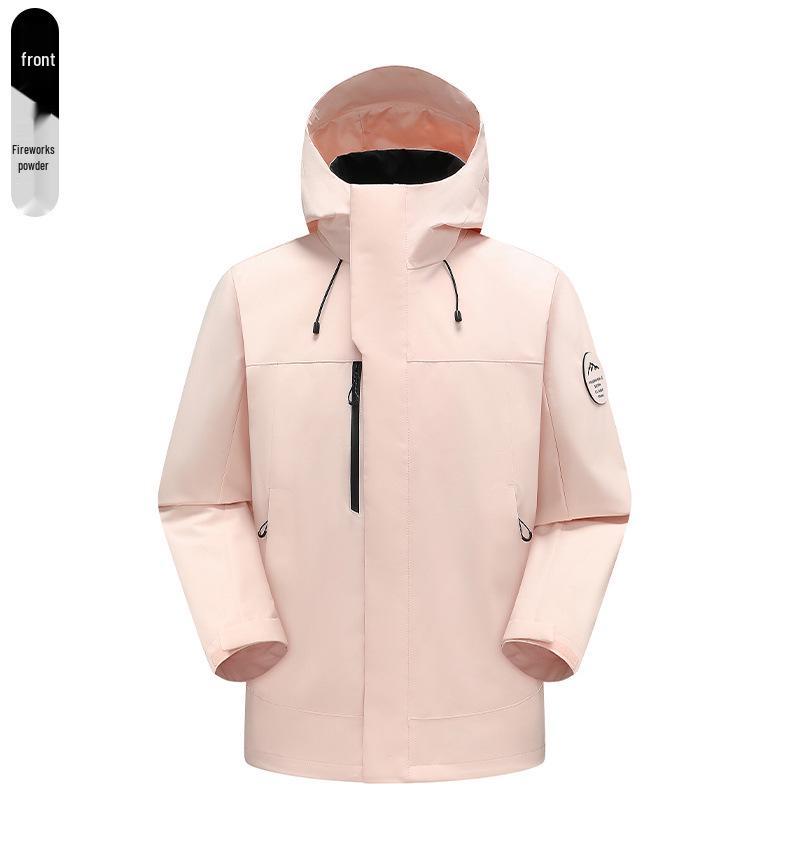 Spring 2026 Women s Petite Yellow Three-in-One Windbreaker: Detachable Liner, Windproof, Waterproof for Mountaineering. XXXL