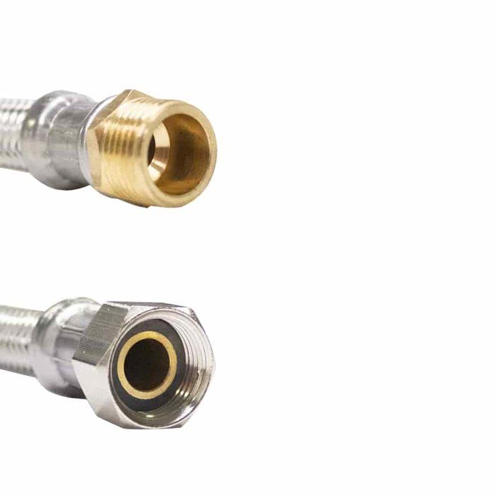 Flexible Inox 3/4", Tuyau Armé Certifié DVGW pour Eau Potable, 2000mm