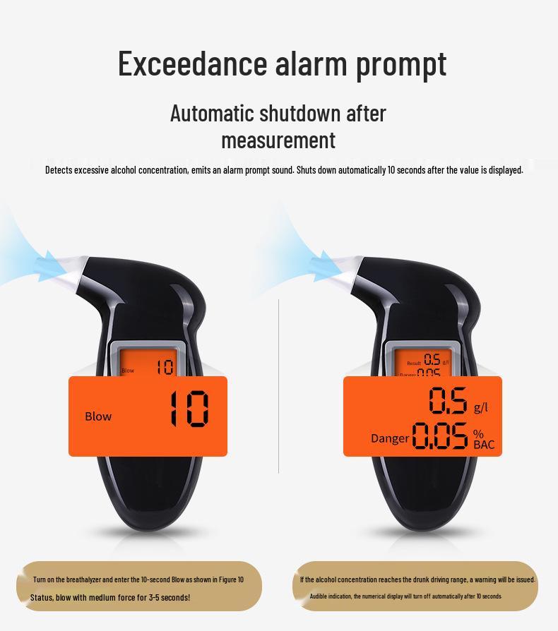 High-Precision Self-Driving Safety Car Breathalyzer Alcohol Tester