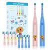 Children's Rotating Electric Toothbrush with 4 Brush Heads 5 Cleaning Modes Cartoon Sonic Electric Toothbrush Teeth Care
