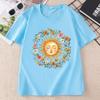 Boho Spiritual Sun TShirt Unisex Unisex Cute Bohemian Tee Mystic Moon Phase T Shirt Casual Round Neck Printed Cotton Short Sleeve