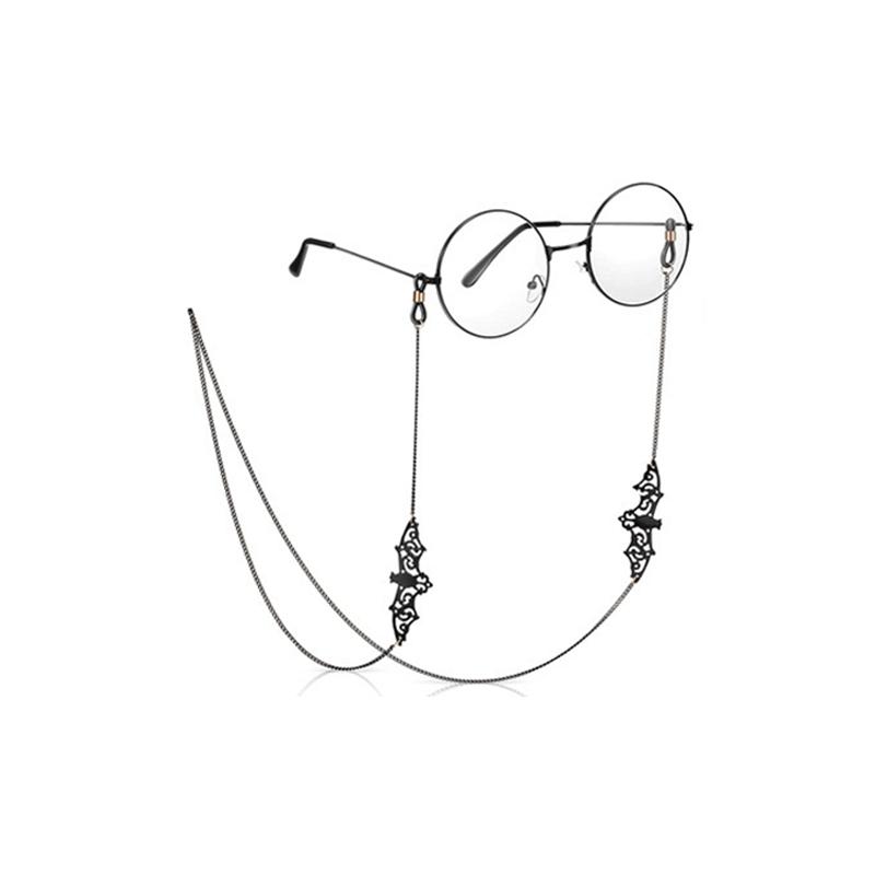 

1/4pcs Halloween Goth Glasses Chain Cross Bat Decor Sunglasses Reading Glasses Lanyard Strap Cute Face Covering Retainer