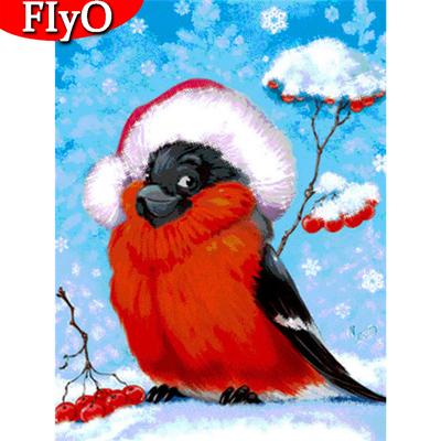 Diamond Painting Full Drill Christmas Bird Diamond Embroidery Winter Snow Mosaic Animal Needlework Decor For Home