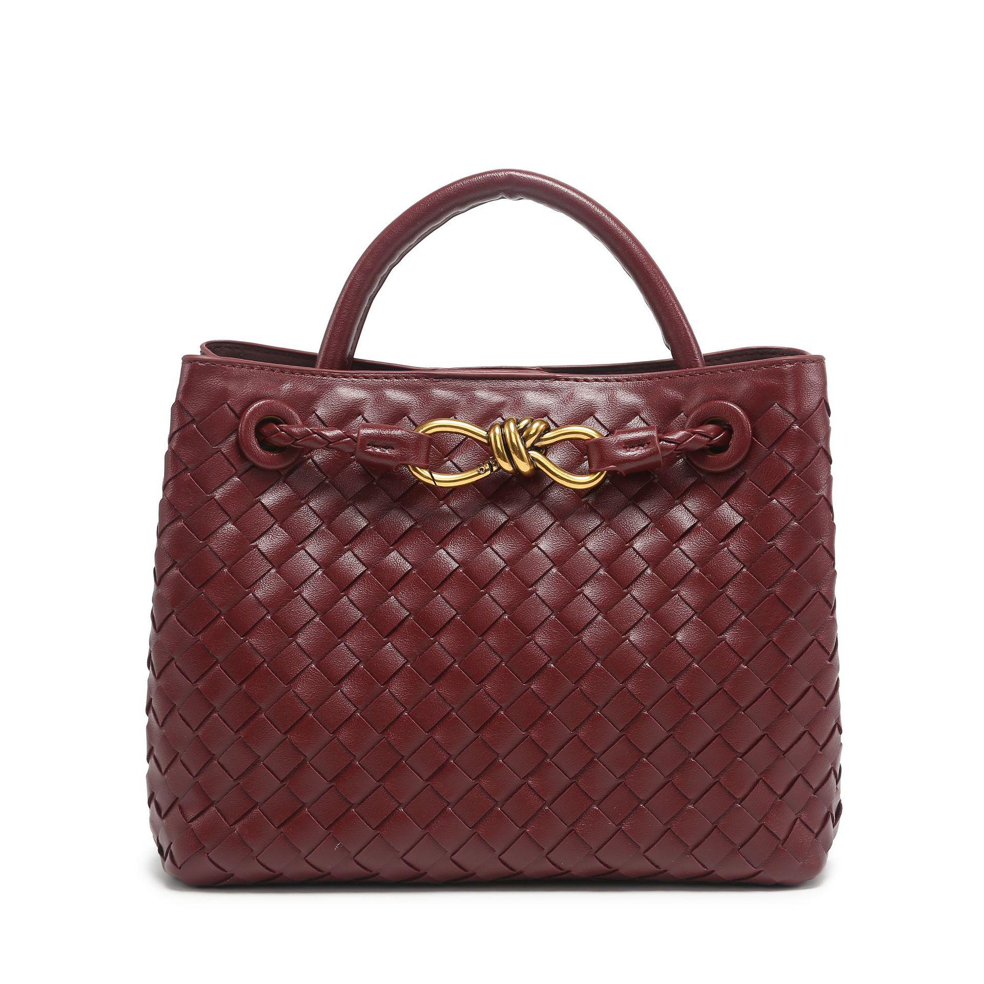 

Женская сумка-тоут большой вместимости 2024 года с металлической пряжкой-бабочкой 25x9x19 cm