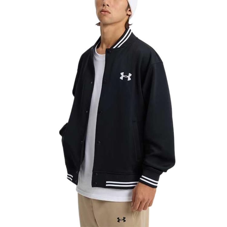 Under Armour SS25 KNIT BOMBER Jackets & Coats Unisex Black 1389368-001