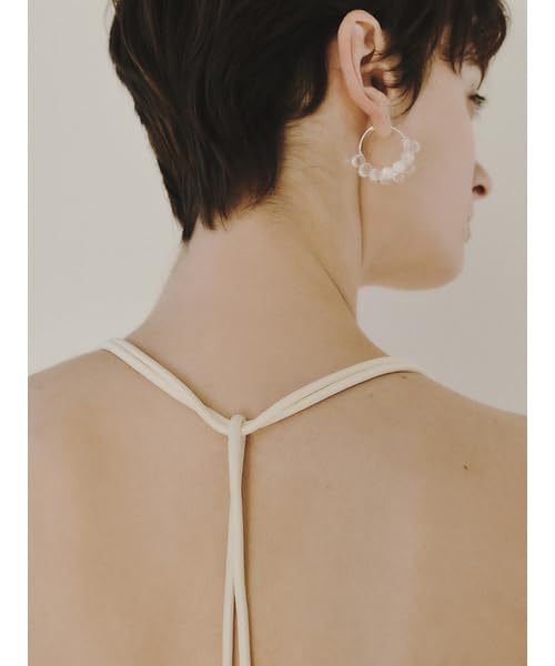 Clear Drop Hoop Earrings 13WGA252314CLAF